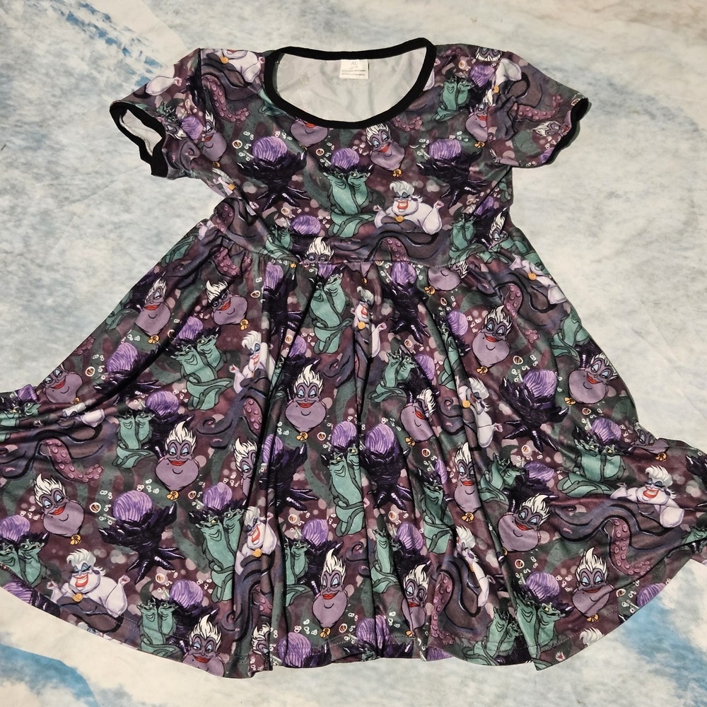 Sea‎ Witch Milksilk Halloween Twirl Dress Girls Size 7/8 Pockets